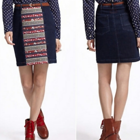 HOLDING HORSES Dresses & Skirts - Anthropology holding horses tapestry jean shirt, size 25